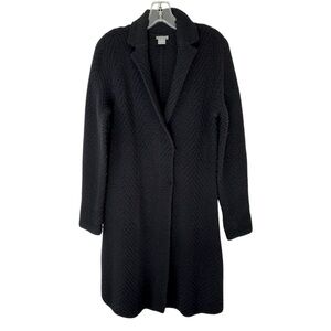 Ann Taylor Fine Merino Wool Coat Collared Double Breasted Cardigan Hong Kong M
